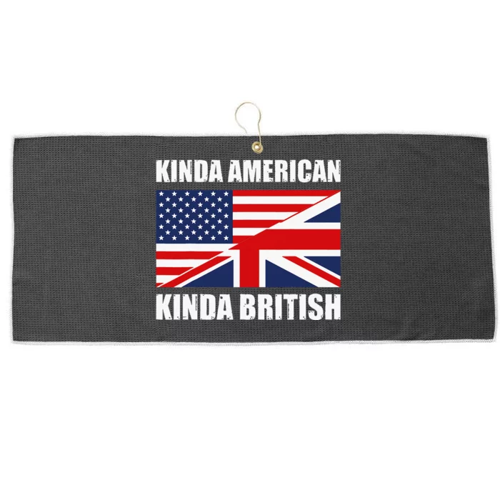 Dual Citizenship UK USA Kinda American Kinda British Large Microfiber Waffle Golf Towel