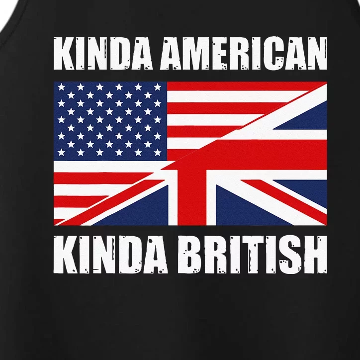 Dual Citizenship UK USA Kinda American Kinda British Performance Tank