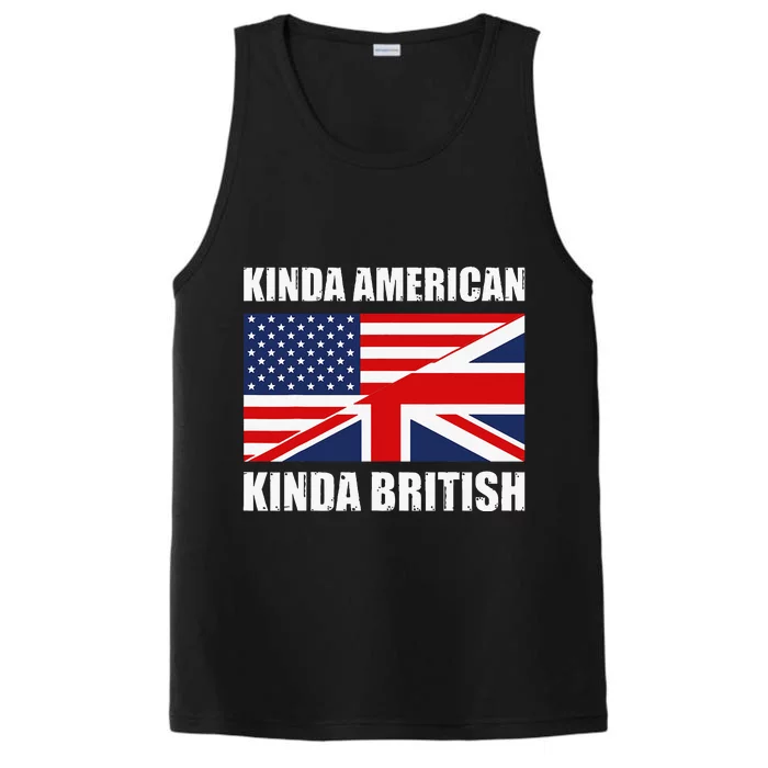 Dual Citizenship UK USA Kinda American Kinda British Performance Tank