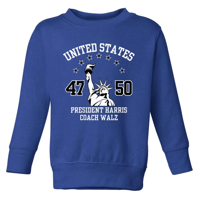 Democracy Championship Usafreedom Harris Walz Election Toddler Sweatshirt