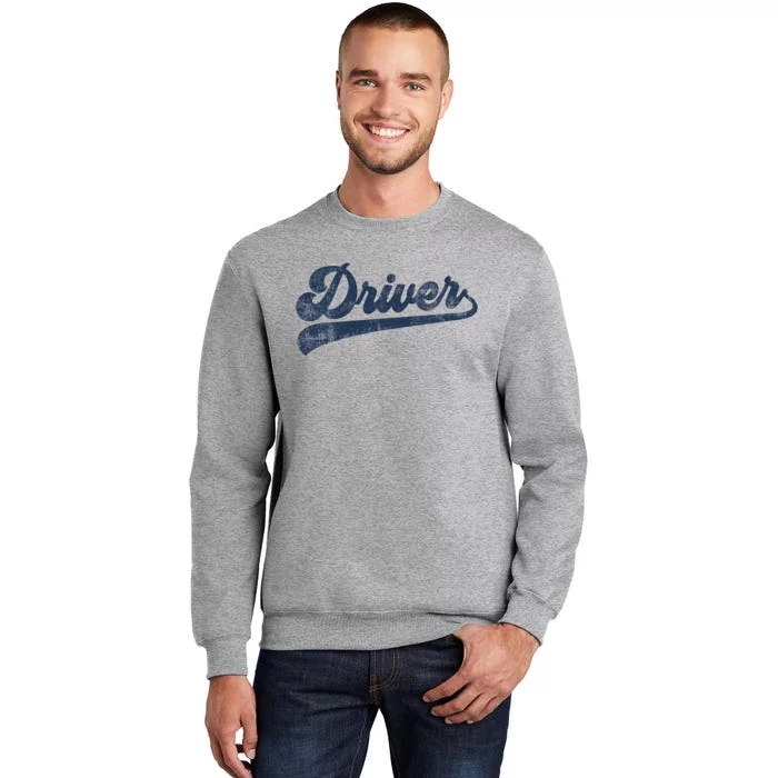 Driver Cute Vintage Graphic Driving Tall Sweatshirt