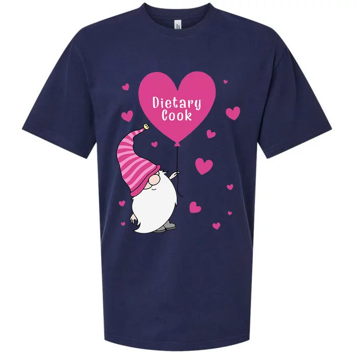 Dietary Cook Valentine Gnome Nurse Gift Valentine's Day Sueded Cloud Jersey T-Shirt