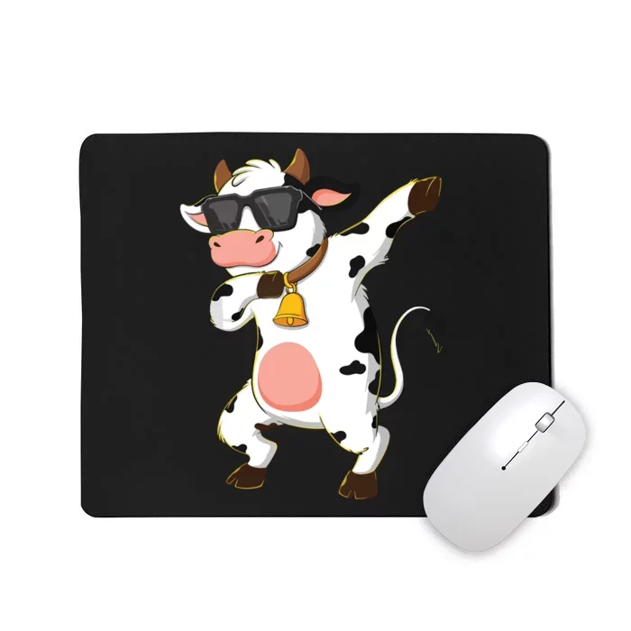 Dabbing Cow Wearing Sunglasses Dab Dance Mousepad