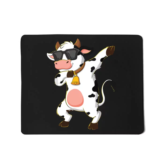 Dabbing Cow Wearing Sunglasses Dab Dance Mousepad