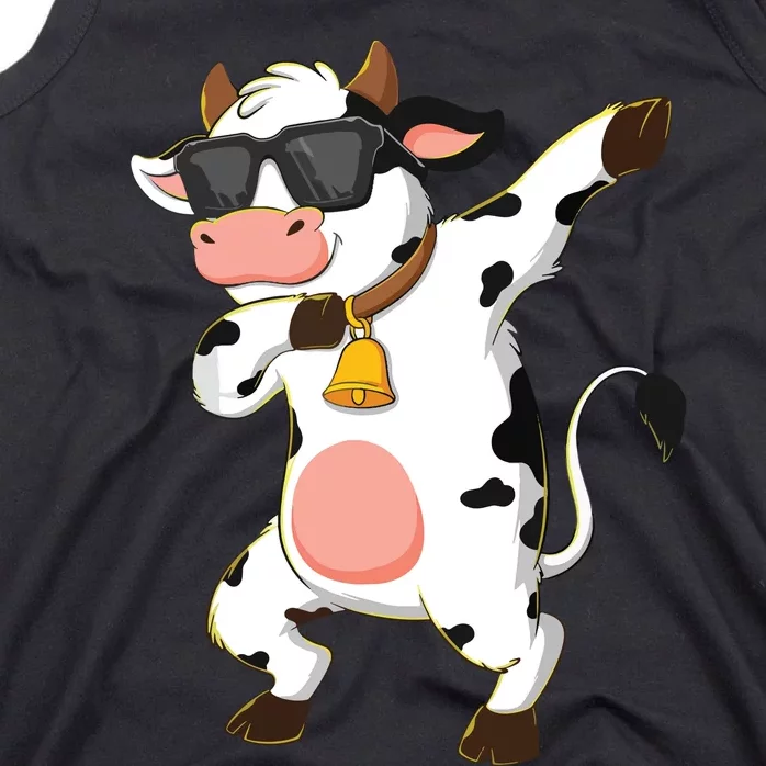 Dabbing Cow Wearing Sunglasses Dab Dance Tank Top