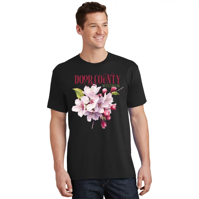 Door County Wisconsin Cherry Blossoms Festival Cherries T-Shirt