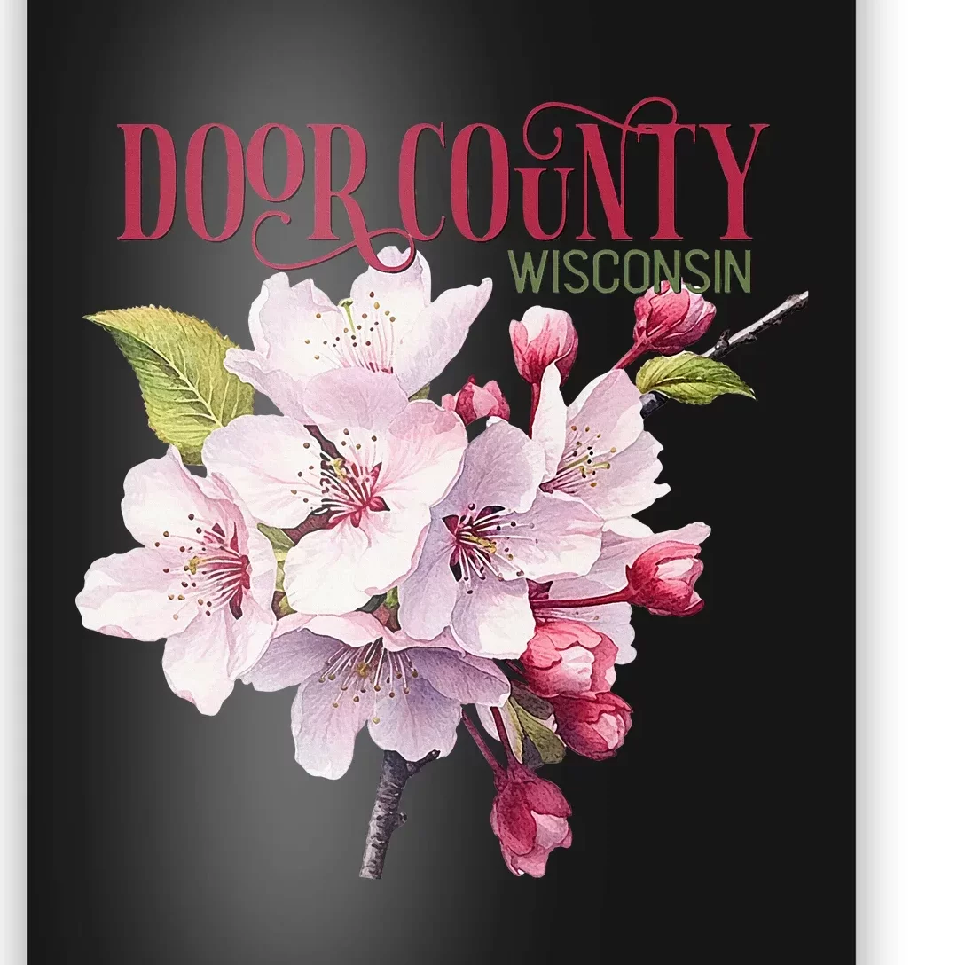 Door County Wisconsin Cherry Blossoms Festival Cherries Poster