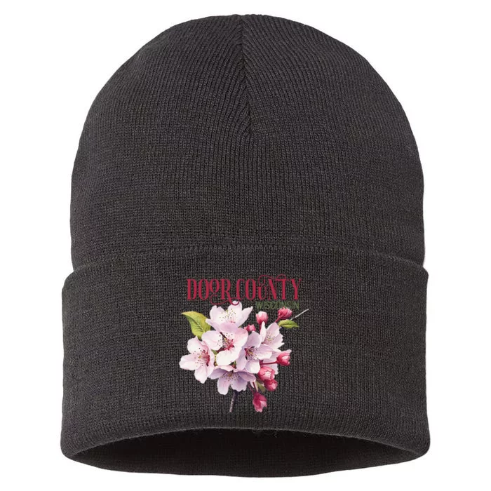 Door County Wisconsin Cherry Blossoms Festival Cherries Sustainable Knit Beanie