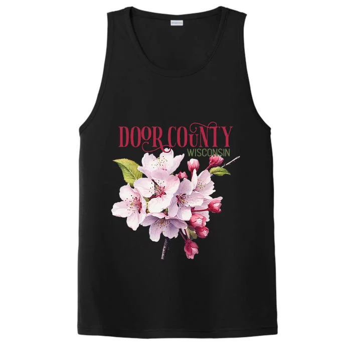 Door County Wisconsin Cherry Blossoms Festival Cherries Performance Tank