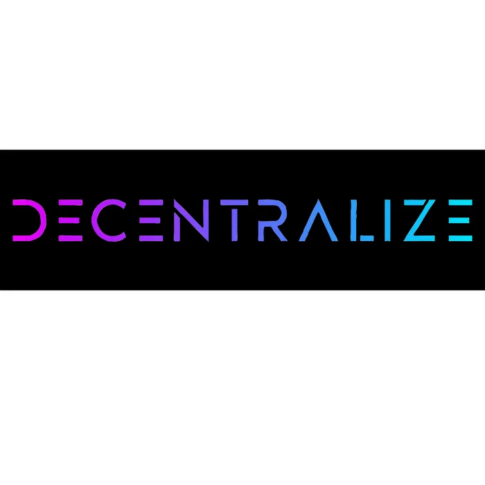 Decentralize Crypto Web3 Blockchain Bumper Sticker