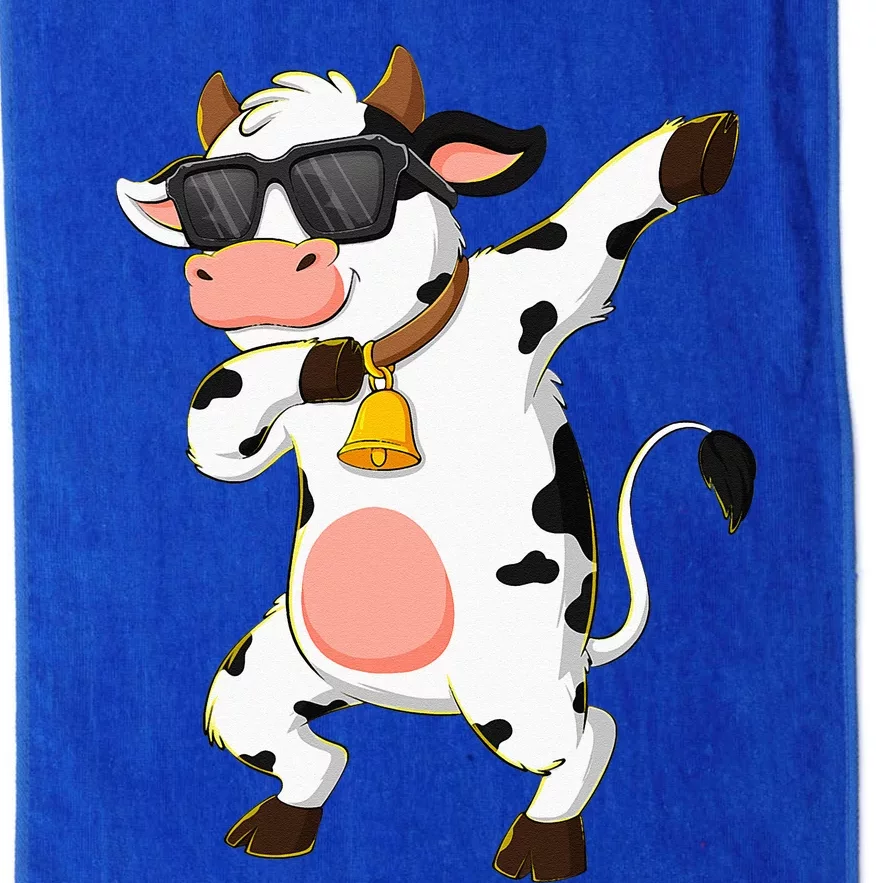 Dabbing Cow Wearing Sunglasses Dab Dance Platinum Collection Golf Towel