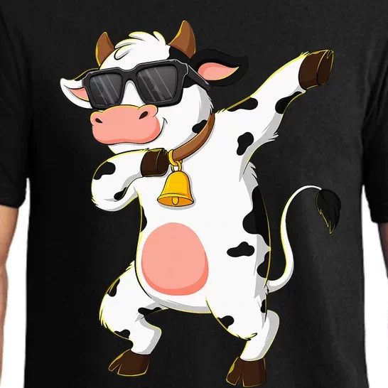 Dabbing Cow Wearing Sunglasses Dab Dance Pajama Set