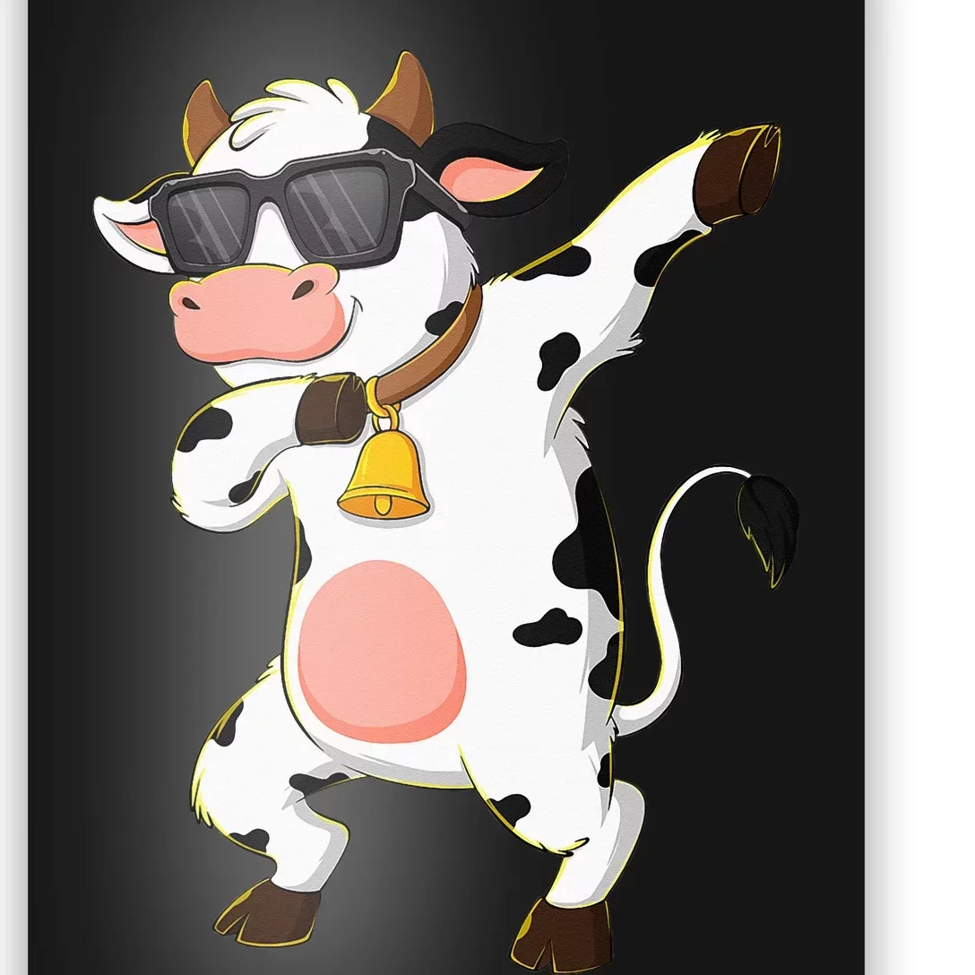 Dabbing Cow Wearing Sunglasses Dab Dance Poster