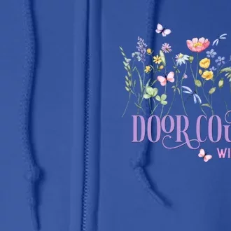 Door County Wisconsin Wildflowers Summer Vacation Souvenir Gift Full Zip Hoodie