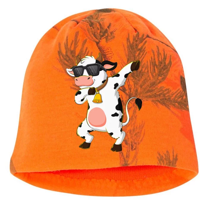 Dabbing Cow Wearing Sunglasses Dab Dance Kids Kati - Camo Knit Beanie