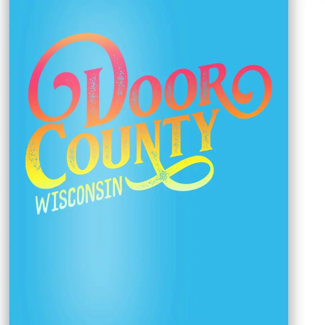 Door County Wisconsin Tourist Design Adults And Kids Souvenir Gift Poster