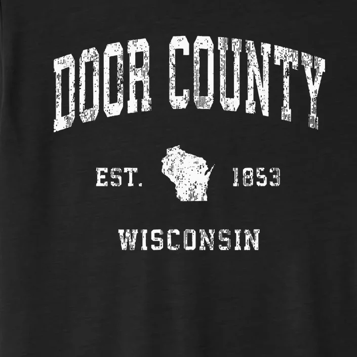 Door County Wisconsin Wi Vintage Athletic Sports Design ChromaSoft Performance T-Shirt