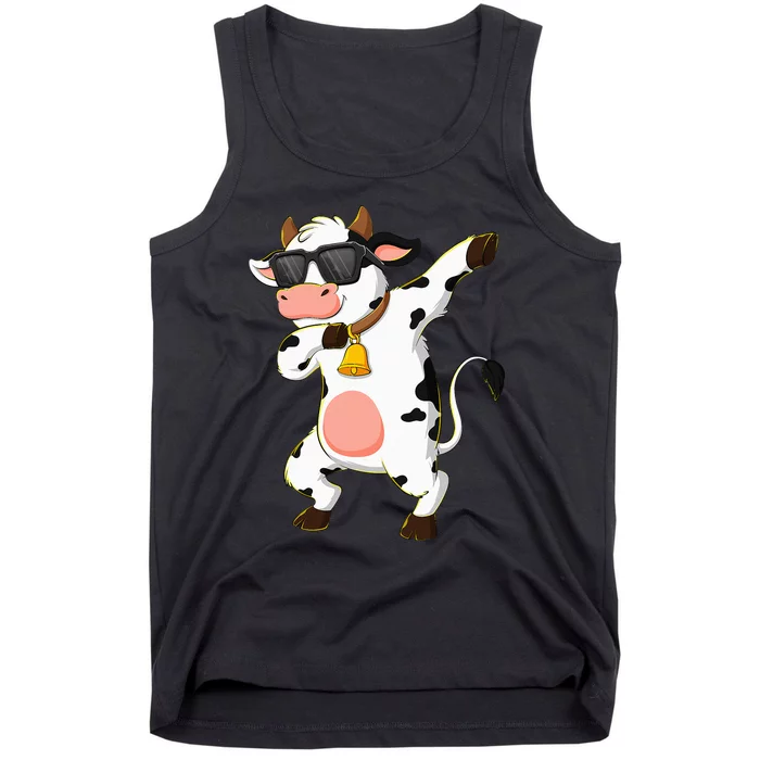 Dabbing Cow Wearing Sunglasses Dab Dance Tank Top