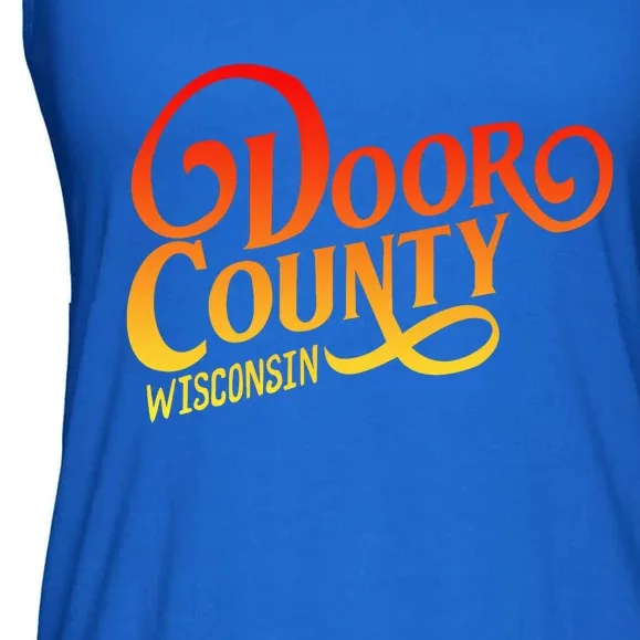 Door County Wisconsin Tourist Design Adults And Kids Souvenir Gift Ladies Essential Flowy Tank