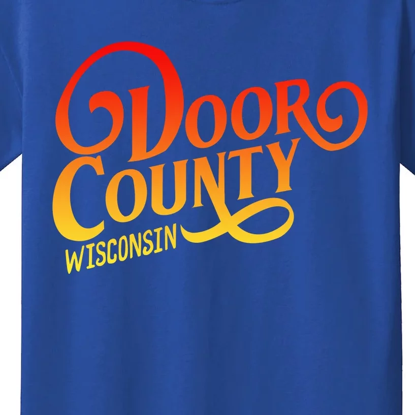 Door County Wisconsin Tourist Design Adults And Kids Souvenir Gift Kids T-Shirt