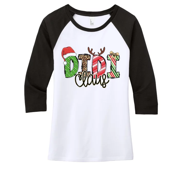 Didi Claus Xmas Happy Family New Santa Claus Christmas Women's Tri-Blend 3/4-Sleeve Raglan Shirt