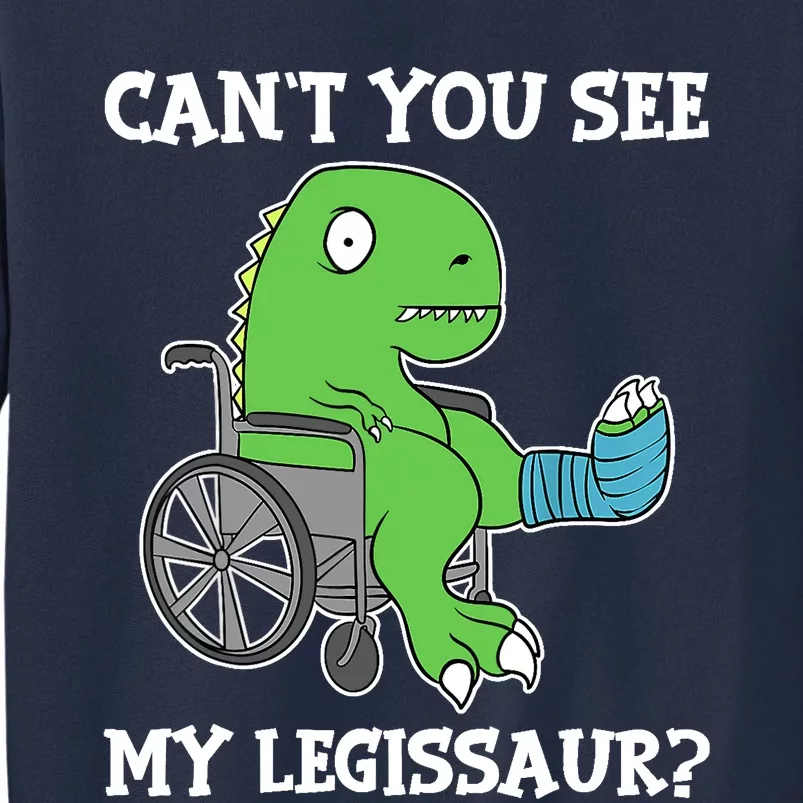 Dino Can't You See My Legissaur Get Well Broken Leg Dinosaur Sweatshirt