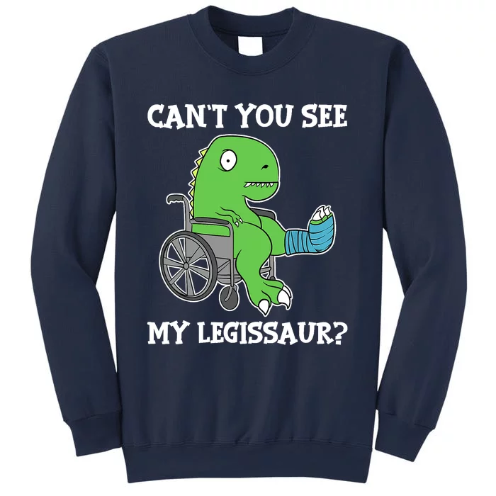 Dino Can't You See My Legissaur Get Well Broken Leg Dinosaur Sweatshirt