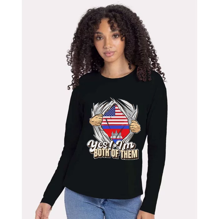 Dual Citizenship Yes IM Both Of Them Cambodia Womens Cotton Relaxed Long Sleeve T-Shirt