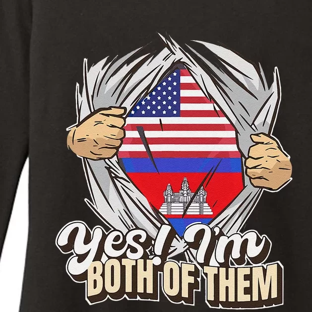 Dual Citizenship Yes IM Both Of Them Cambodia Womens CVC Long Sleeve Shirt