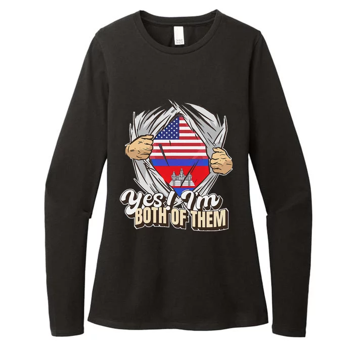 Dual Citizenship Yes IM Both Of Them Cambodia Womens CVC Long Sleeve Shirt