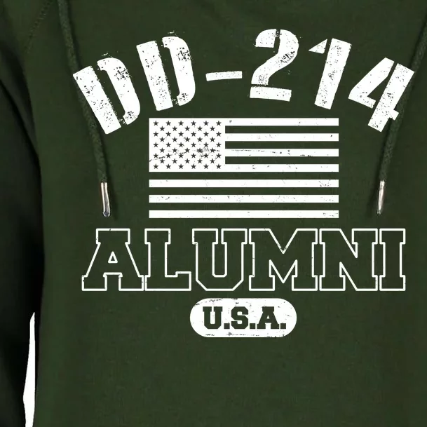 DD 214 Alumni USA Womens Funnel Neck Pullover Hood