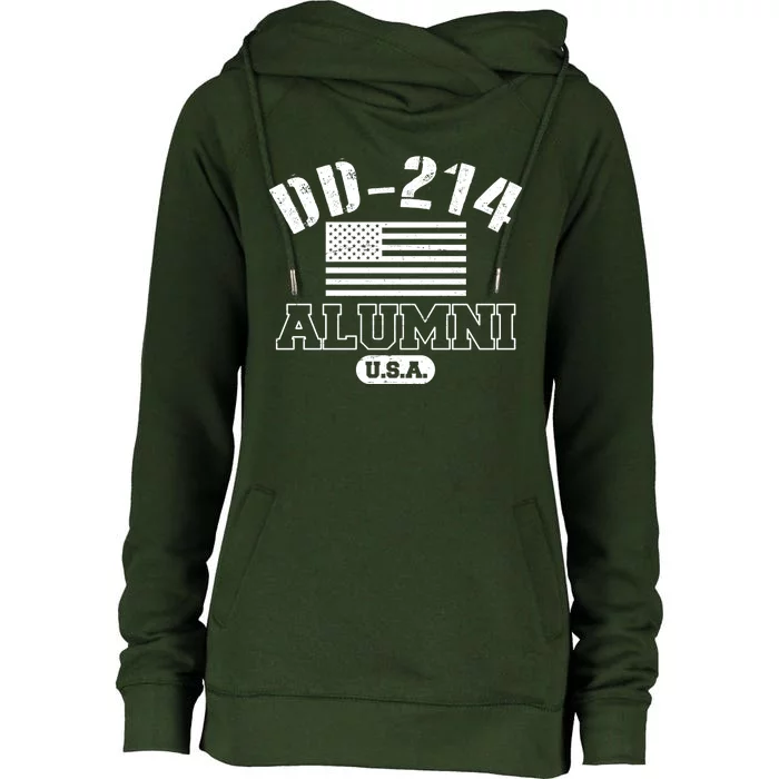 DD 214 Alumni USA Womens Funnel Neck Pullover Hood