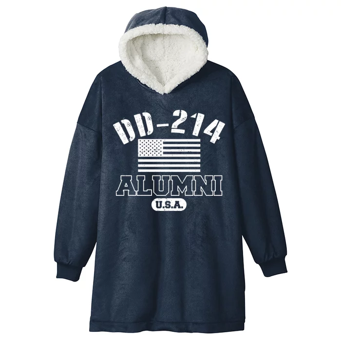 DD 214 Alumni USA Hooded Wearable Blanket