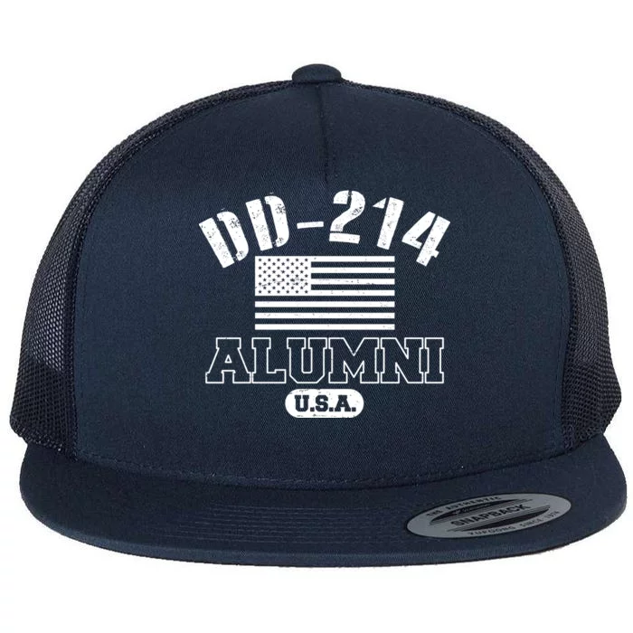 DD 214 Alumni USA Flat Bill Trucker Hat