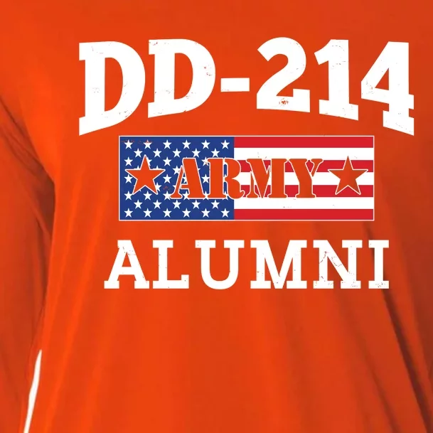 DD-214 Army Alumni US American Flag Cooling Performance Long Sleeve Crew