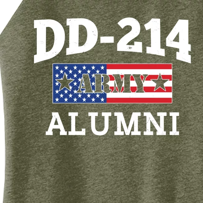 DD-214 Army Alumni US American Flag Women’s Perfect Tri Rocker Tank