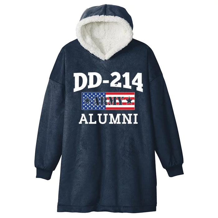 DD-214 Army Alumni US American Flag Hooded Wearable Blanket