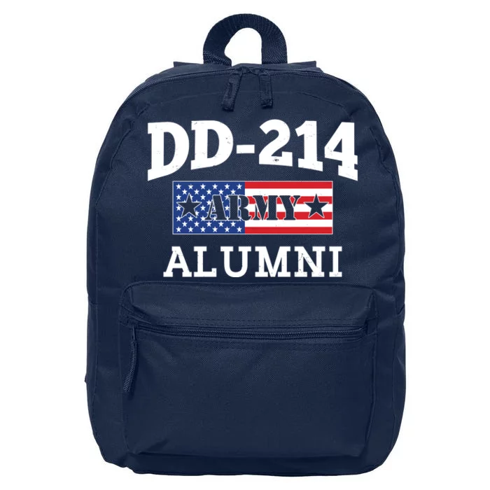 DD-214 Army Alumni US American Flag 16 in Basic Backpack