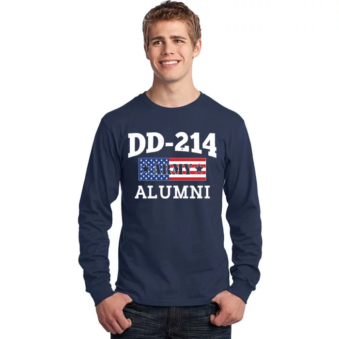 DD-214 Army Alumni US American Flag Tall Long Sleeve T-Shirt