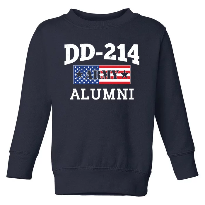 DD-214 Army Alumni US American Flag Toddler Sweatshirt