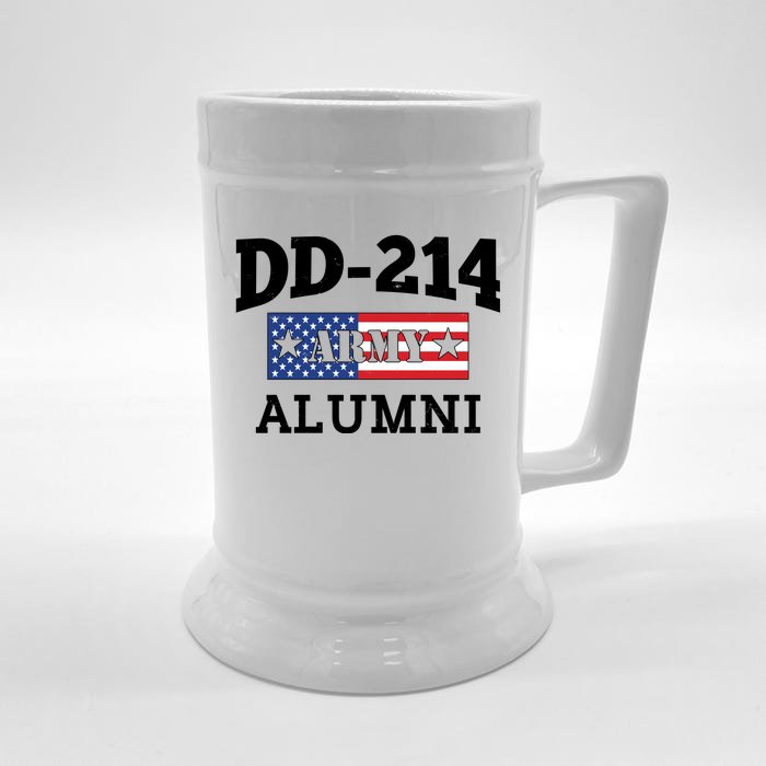 DD-214 Army Alumni US American Flag Front & Back Beer Stein