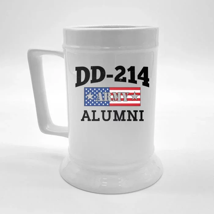 DD-214 Army Alumni US American Flag Front & Back Beer Stein