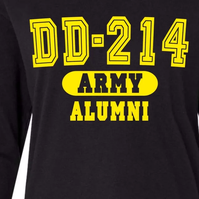 DD-214 US Army Alumni Womens Cotton Relaxed Long Sleeve T-Shirt