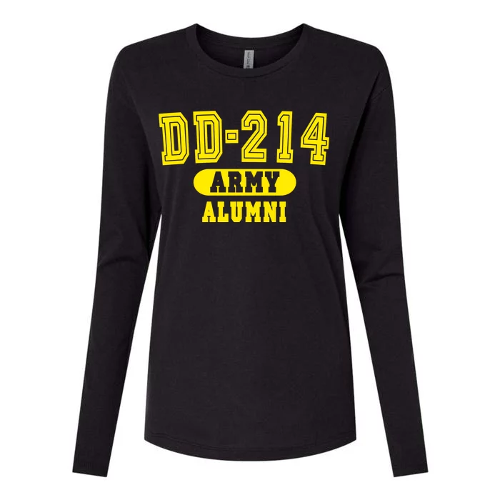 DD-214 US Army Alumni Womens Cotton Relaxed Long Sleeve T-Shirt