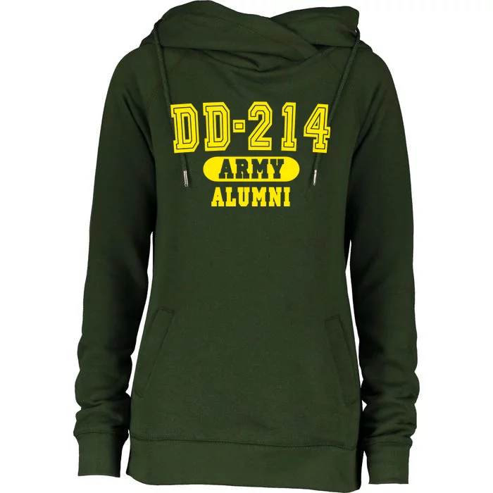 DD-214 US Army Alumni Womens Funnel Neck Pullover Hood