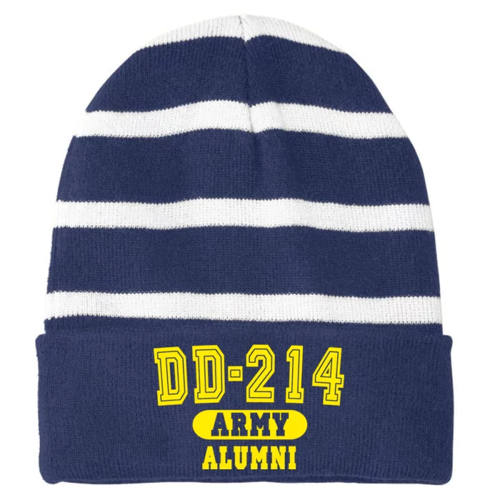 DD-214 US Army Alumni Striped Beanie with Solid Band