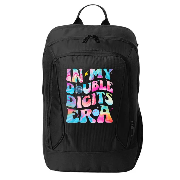 Double Digits 10th Birthday Party Tie Dye Groovy 70's City Backpack