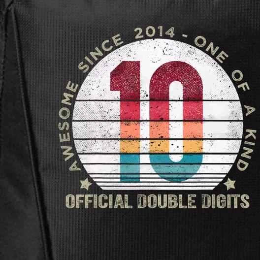 Double Digits 10th Birthday 10 Year Old Gifts City Backpack