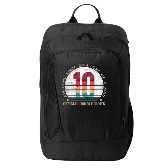 Double Digits 10th Birthday 10 Year Old Gifts City Backpack