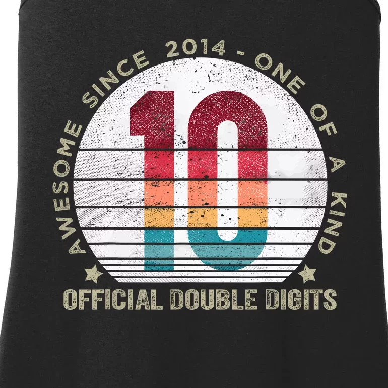 Double Digits 10th Birthday 10 Year Old Gifts Ladies Essential Tank